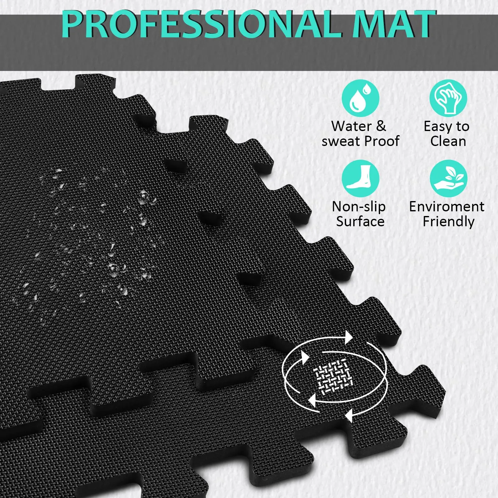 Sports Floor Mats 6 18pcs Gym Flooring Set EVA Interlocking Foam Floor Tiles for Home Gym Play Workout Exercise Mats Fitness Puzzle Exercise Mat