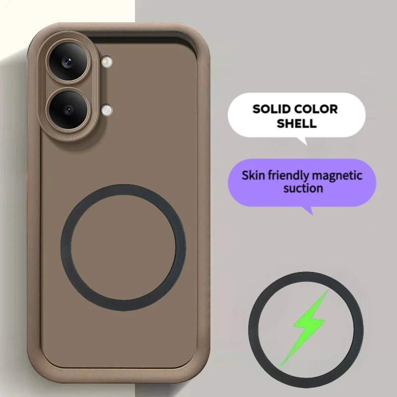 Premium Silicone Phone Case with Magnetic Charging and Shock Absorption