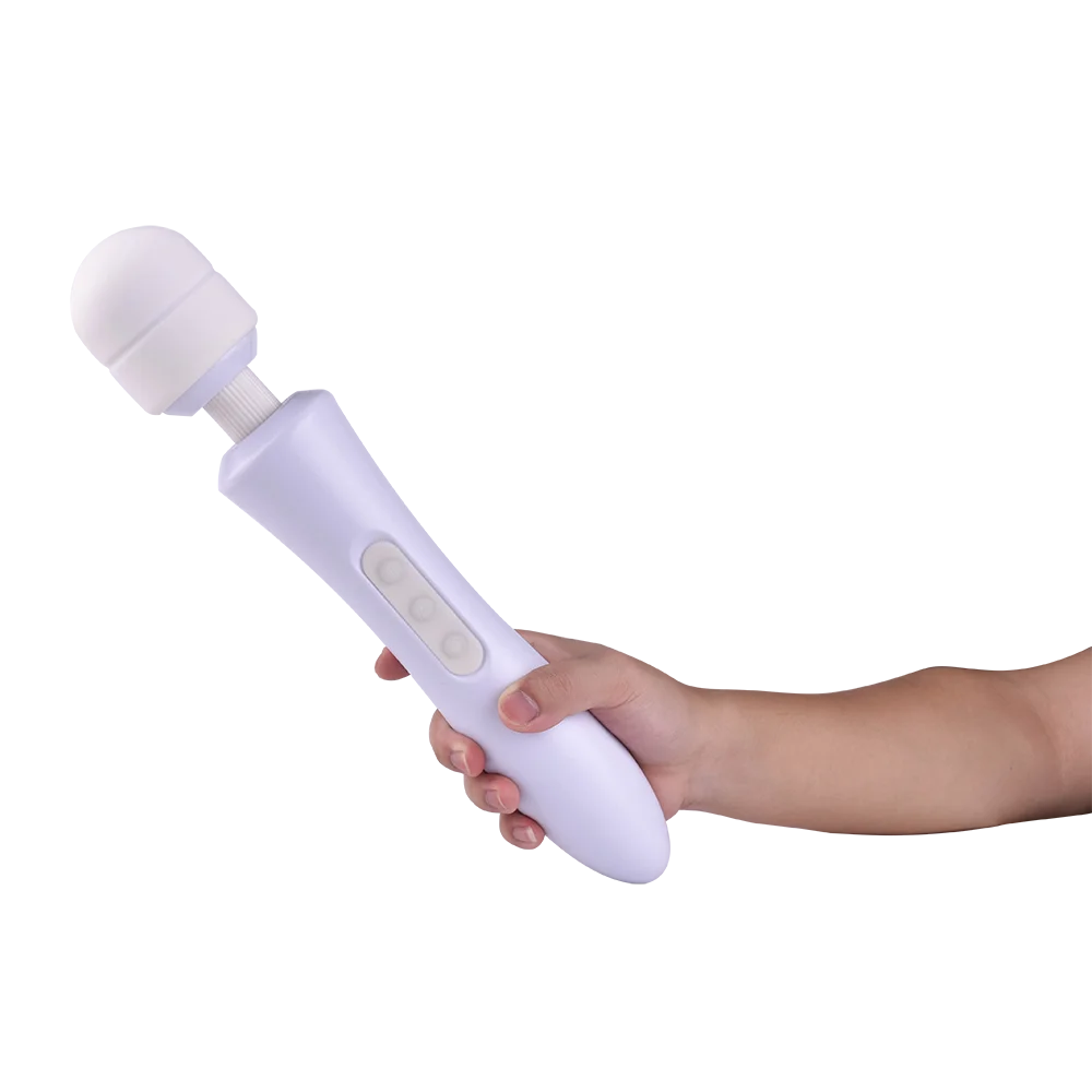 Strong vibration of massage stick 20 frequency 8-speed USB charging large massage stick silent waterproof silicone material