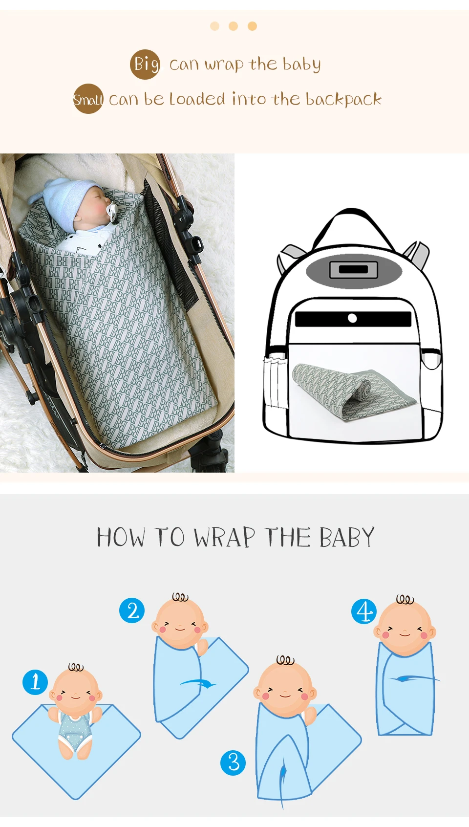 Baby Cotton Blankets for Newborn Boys Girls Knit Stroller Bassinet Swaddle Wrap Quilts 100*80cm Infant Receiving Mat Accessories