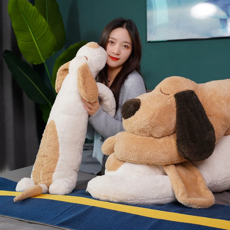 100/130/150CM Huge Soft Body Long Dog Plush Pillow Stuffed Animal