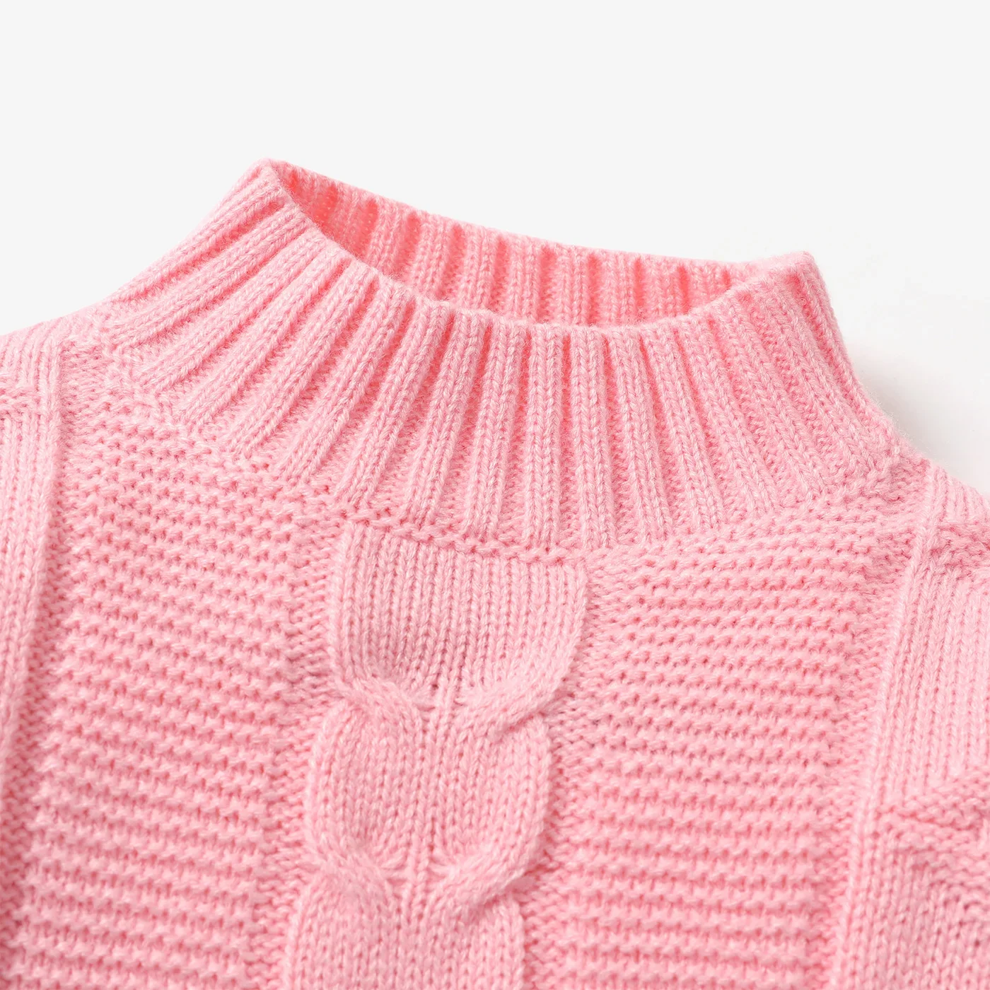 Baby Boy/Girl Turtleneck Sweater with Textured Design knit sweater