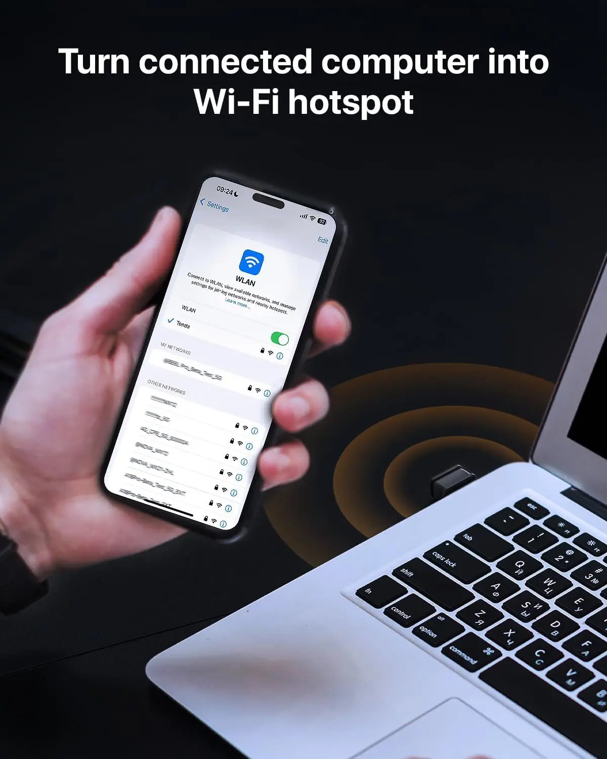 텐다 WIFI 6 USB 어댑터 AX300 네트워크 카드 미니 USB 동글 2.4GHz 802.11AX 무선 동글 리시버 윈도우 7/10/11 드라이브 프리