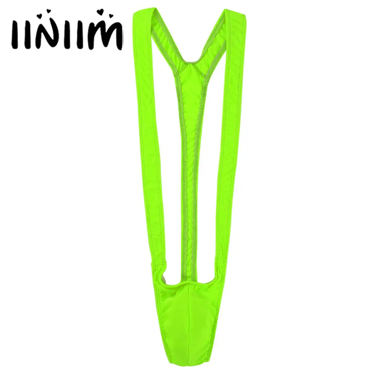 Mens Lingerie One Piece Mankini Perizoma Costumi Da Bagno Wet Look Fluoro Micro Perizoma Body Open Butt Catsuit Jock Strap Sexy Nightwear