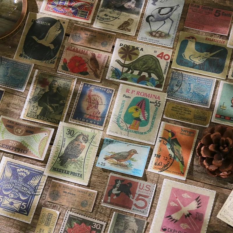 200 pcs Vintage Scrapbooking Set material paper+Stickers Decorative Diary Album handmade DIY Scrapbooking Junk Journal Supplies