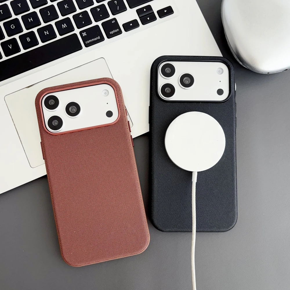 Enhanced Magnetic Wireless Charging TechWoven Phone Case with Camera AI Button