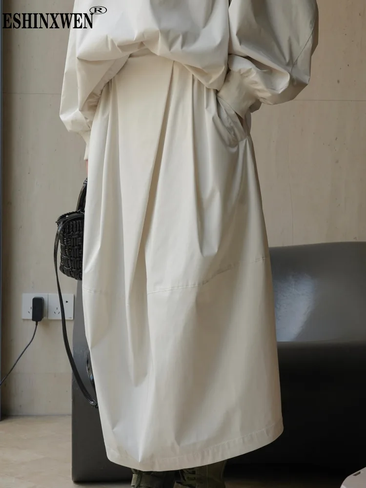 

Eshin High Waist Solid Color A Line Long Skirt For Women 2023 Autumn Fashion Female New Elegant Clothing TH4759