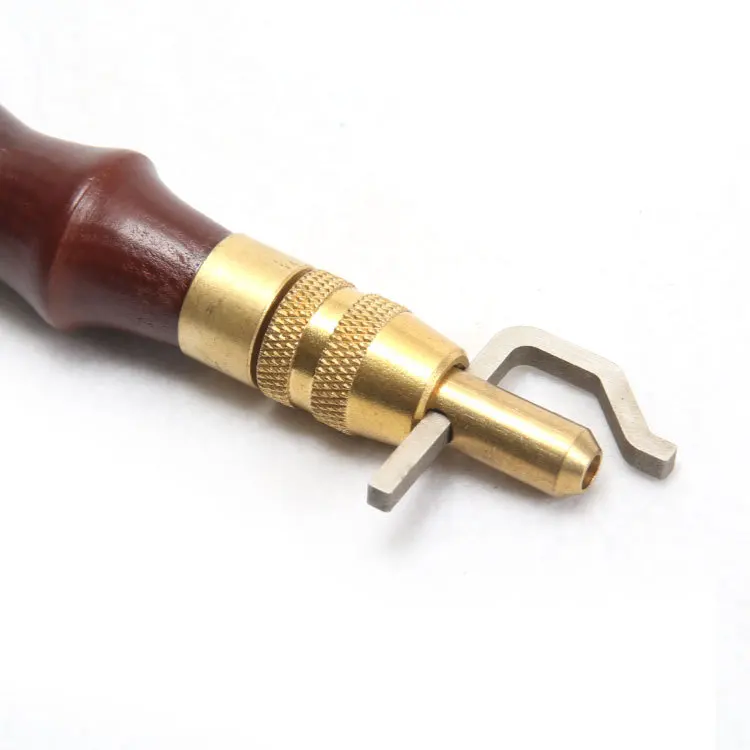 7 in 1 Professional Leather Craft Adjustable Stitching and Slotting Crease Leather Tools DIY Handmade Multifunctional Trimmer