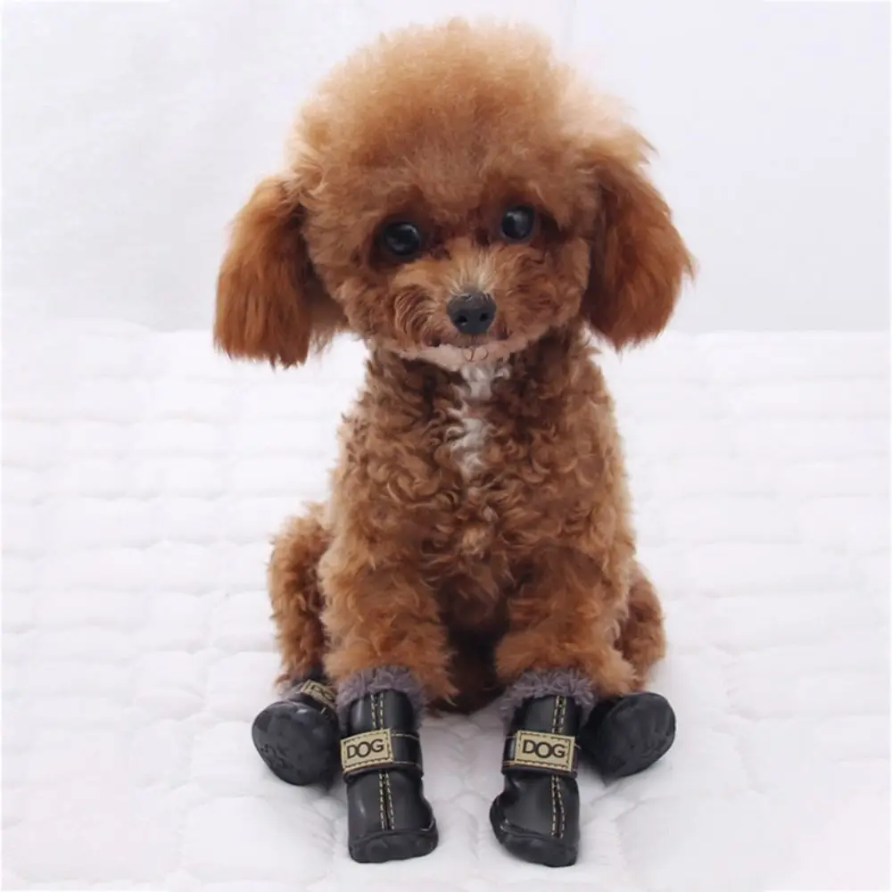 Title 5, Warm Pet Snow Boots Dog Boots Non Slip Waterpro...