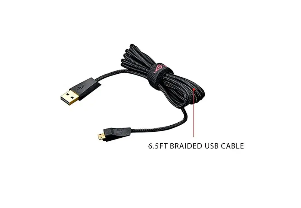 Cabo de Carregamento Usb para Asus Rog Gladius ii Mouse Óptico sem Fio para Jogos