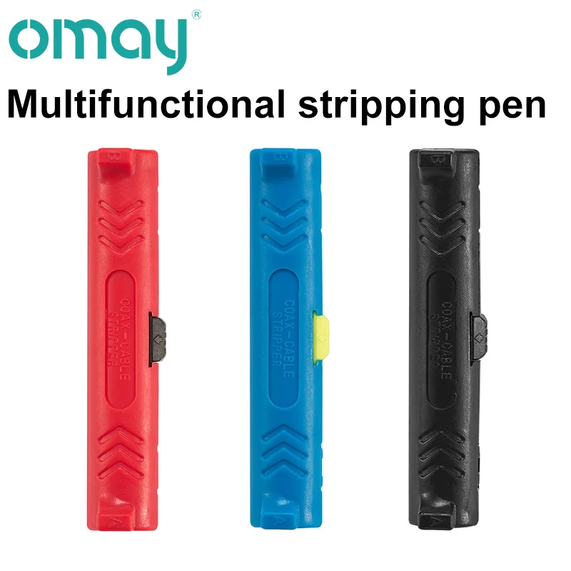 Electrical Wire Stripper Pen Rotary Coax Coaxial Cable Wire Pen Cutter Audio Video Cable Stripping Tool Round Grip Spring Lever cable stripping tool