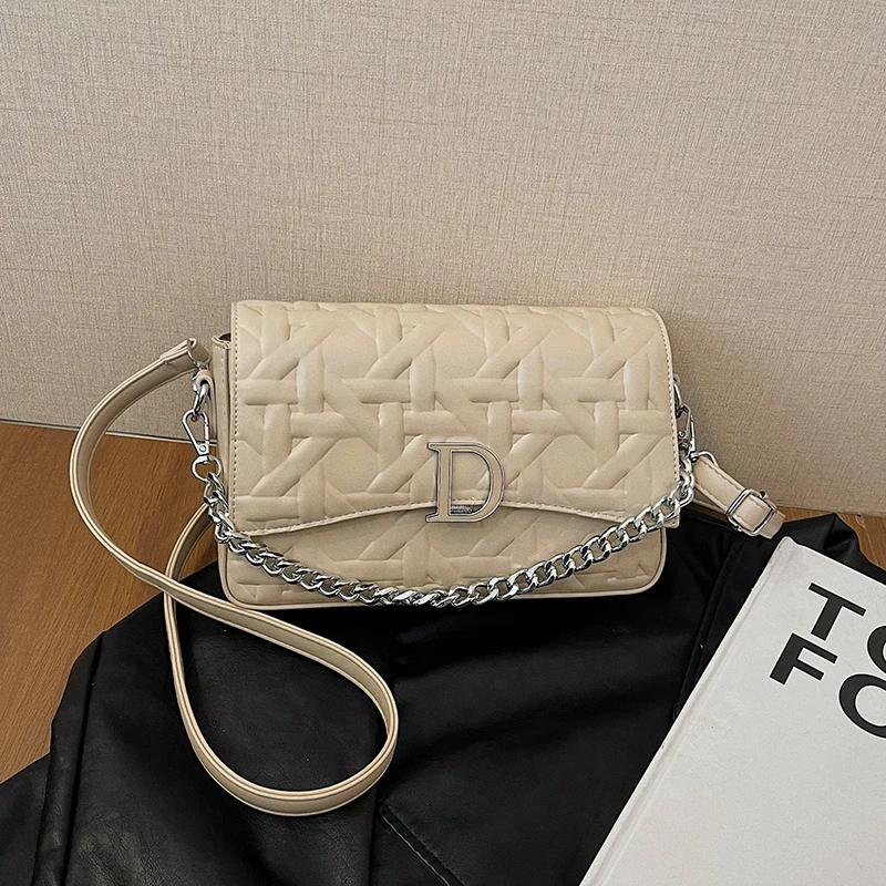 Minimalist Leather Crossbody Bag - Retro Textured Purse With Designer Letter Logo & Generous Storage For Daily Essentials 6