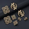 Anniyo African Symbol Earrings With Stone Dwennimen Gye Nyame Stud Earrings Ethnic Jewelry #371606 3