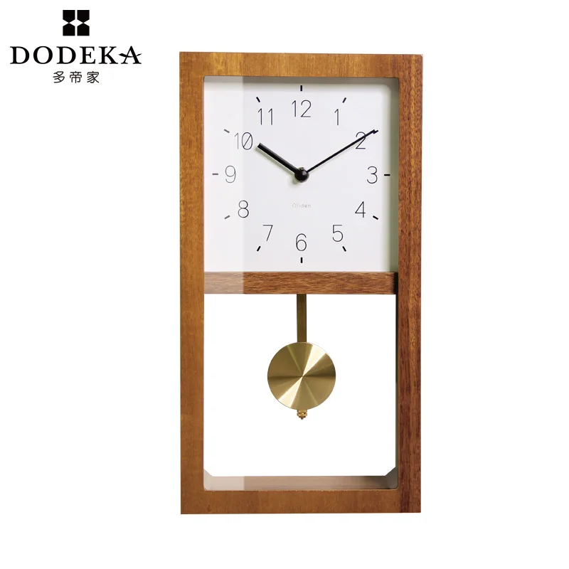 Japanese Retro Wooden Swing Pendulum Clock 35X18.5X8.5CM  