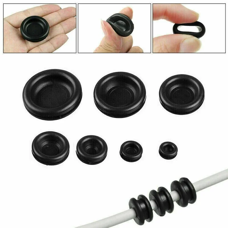 170/200/400pcs Rubber Grommet Assortment Firewall Hole Electrical Wire Grommet Gasket Kit Wire Plug Cable 7-25mm o ring