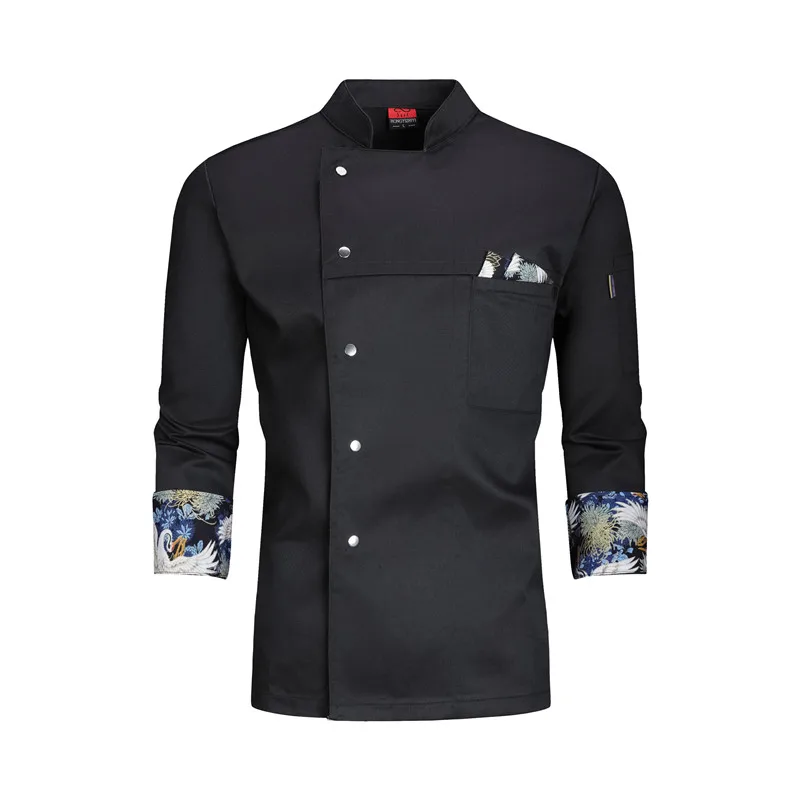 Uniforme de Chef blanc, manteau de Chef à manches longues, T-shirt, veste de cuisine de Chef d'hôtel, Restaurant boulangerie, vêtements de cuisine respirants avec Logo