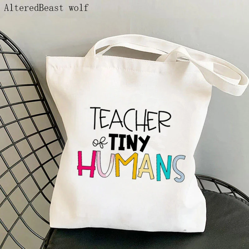 Teacher supplies Shopper bag Teacher Gonna Teach Bag Harajuku Shopping Canvas Shopper Bag girl handbag Shoulder Lady gift Bag