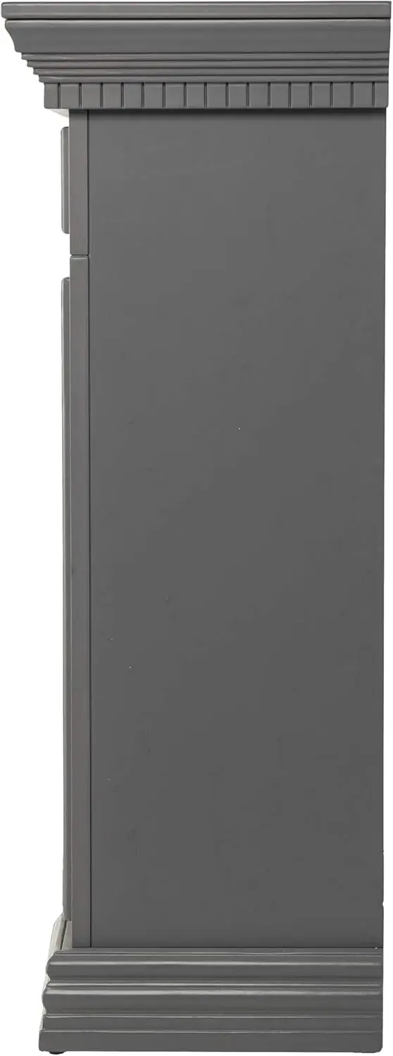 Dakesbury Faux Stacked Stone 50" Electric Fireplace, Gray