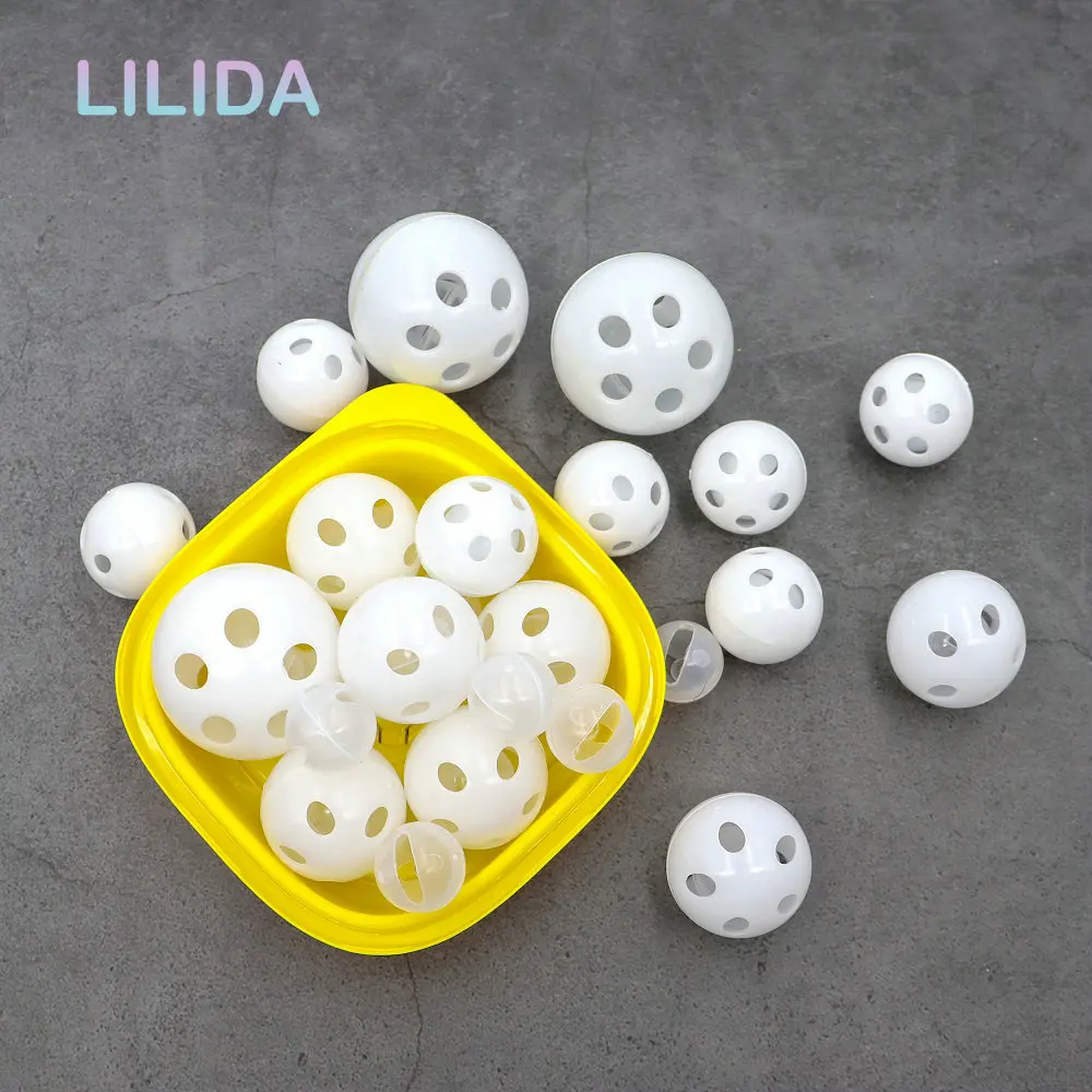 30/50/100pcs Plastic Rattle Bell Ball Squeaker Noise Generator Insert Dog Toy Natural Squeak Baby Toys DIY Plush Dog Accessories 50pcs mix and match pet dog cat baby squeakers rattle ball noise maker insert dog toy