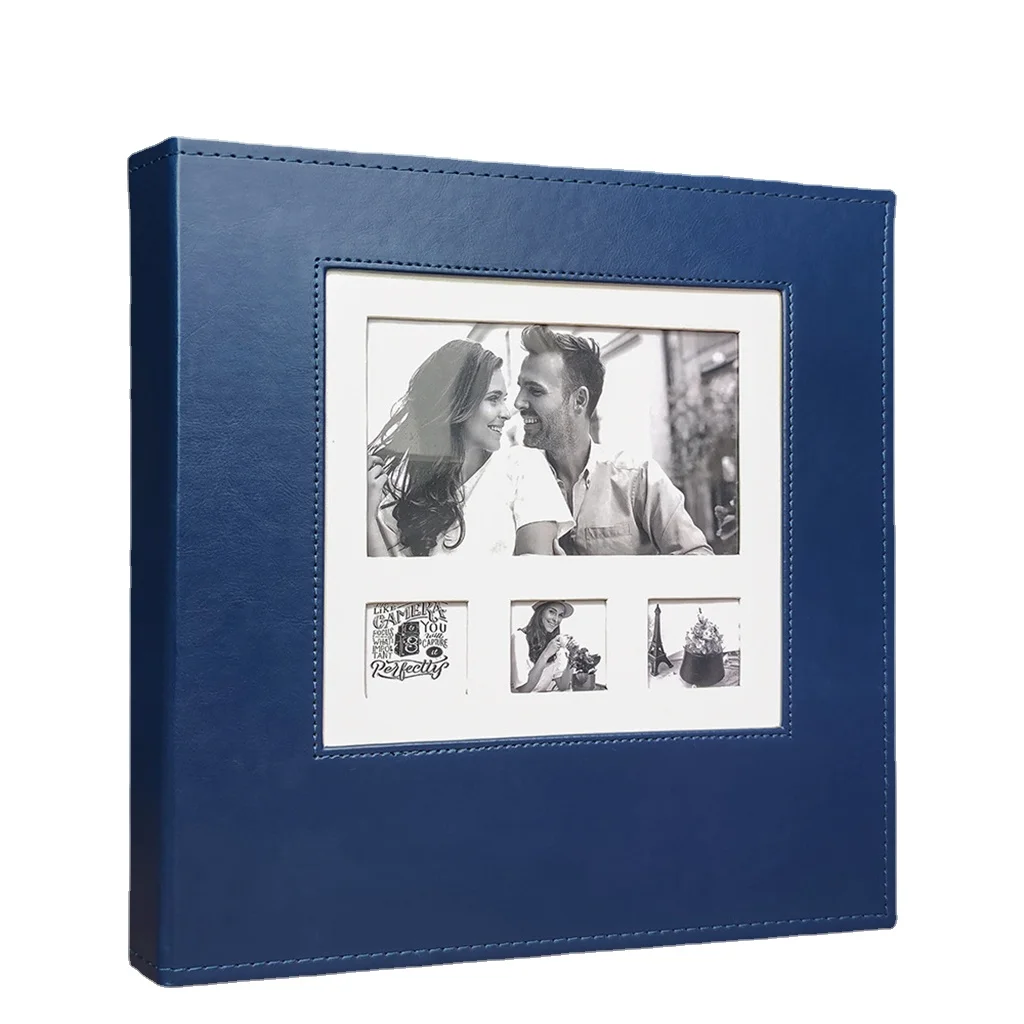 

Magnetic Self-Stick Page Photo Album, Pu Cover, Holds 4X6,5X7,6X8,8X10,10X12 of Photos, Scrapbook Album with Window