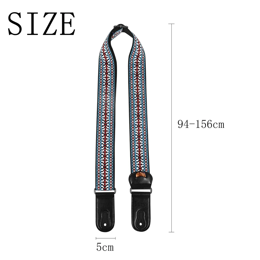Premium Leather & Cotton Guitar Strap with Picks - High-Quality Instrument Accessory