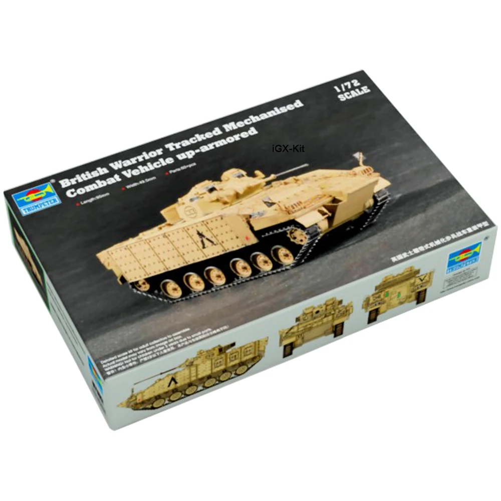 

Trumpeter масштаб 07102, масштаб 1/72, британский воин, гусеничный механизированный боевой автомобиль, сборка, пластиковая Военная игрушка, набор для моделирования