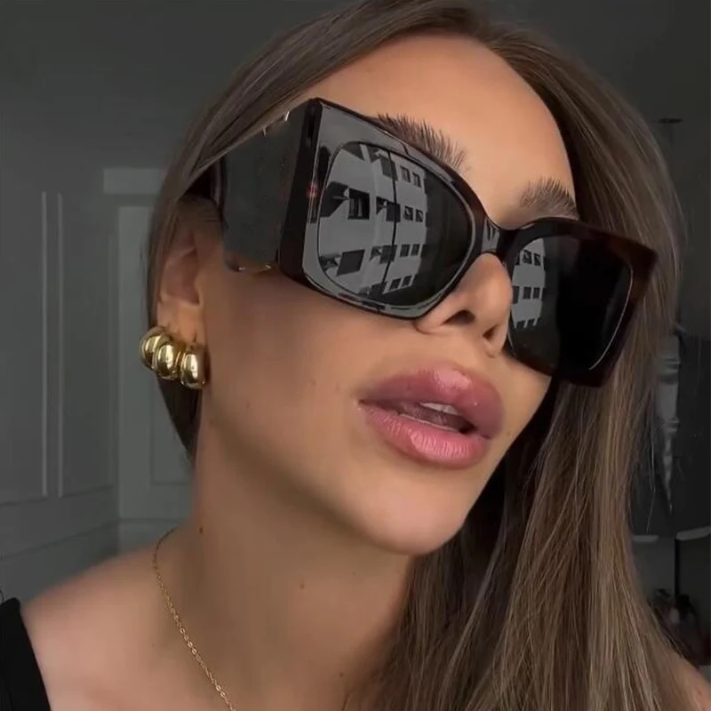 Luxury Big Frame Square Sunglasses For Women Retro Brand Designer