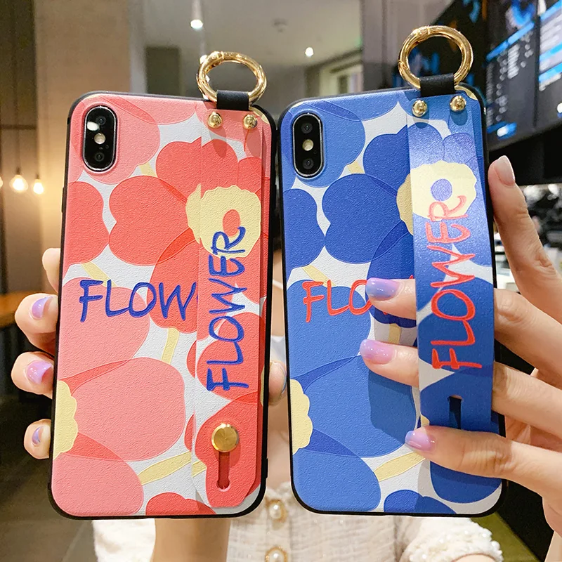 Tulip Flower Wrist Strap Phone Holder Cover