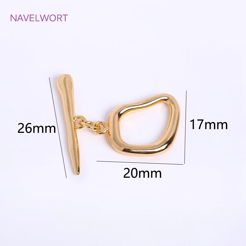목걸이 만들기 용품에 대한 18K 골드 도금 불규칙한 토글 걸쇠, 황동 라운드 OT 걸쇠 DIY 쥬얼리 액세서리 만들기 도매