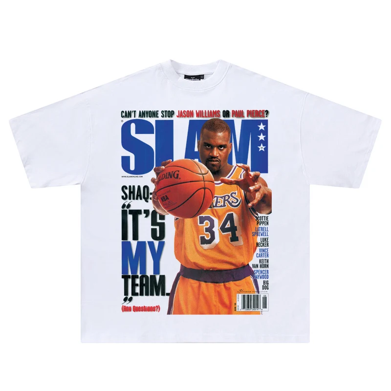 New Basketball Star Printed Cotton Children's T-Shirt American Casual Sports Men's And Women's T-Shirt Loose Couple Top 5