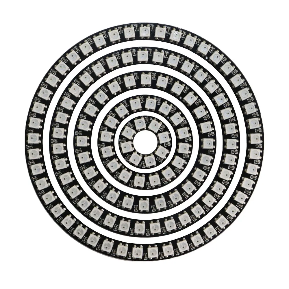 WS2812B DC5V LED Pixel Ring 8/16/24/35/45Leds Individually Addressable Built-in RGBIC Full Color Circle Round Modules Light led modules led module