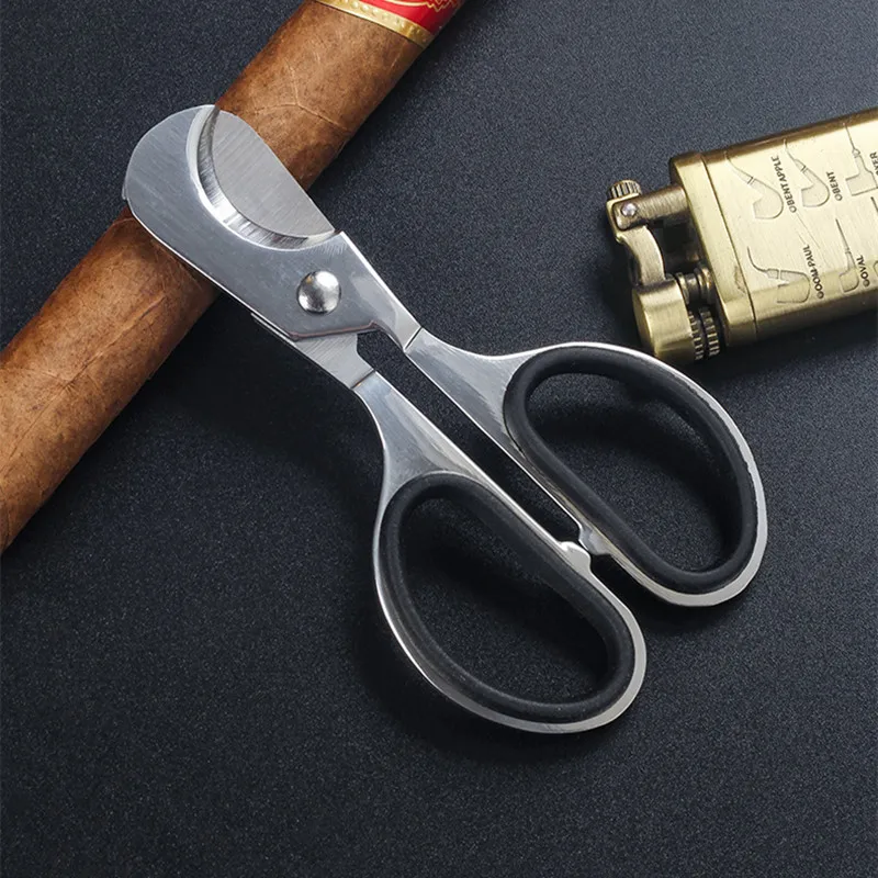 Stainless Steel Cigar Scissor Tablet Splitter Pill Cutter Rustproof Cutters With Ergonomic Round Handle For father gifts 2