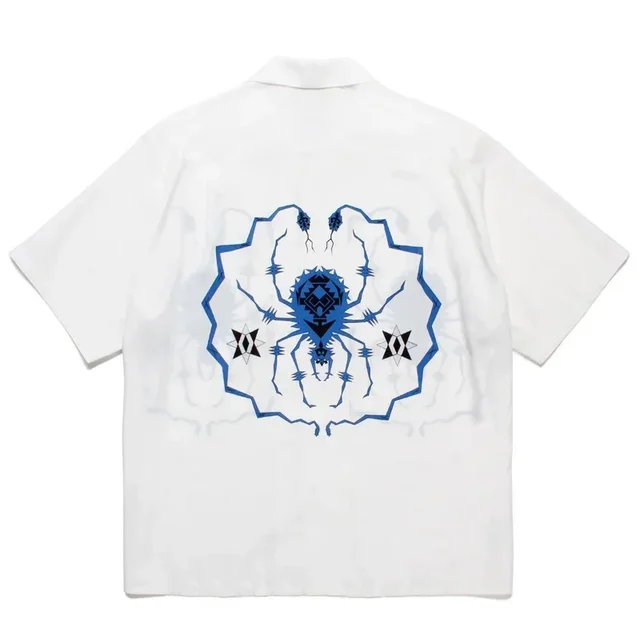 WACKO MARIA 2024ss New Spider Printing Shirts Men Woman