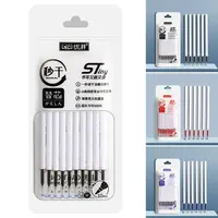 10pcs ST Tip Gel Pen Refill Black/Blue/Red Quick-dry Ballpoint Pen Stationery Set 0.5mm Refill Neutral Pen Stationery