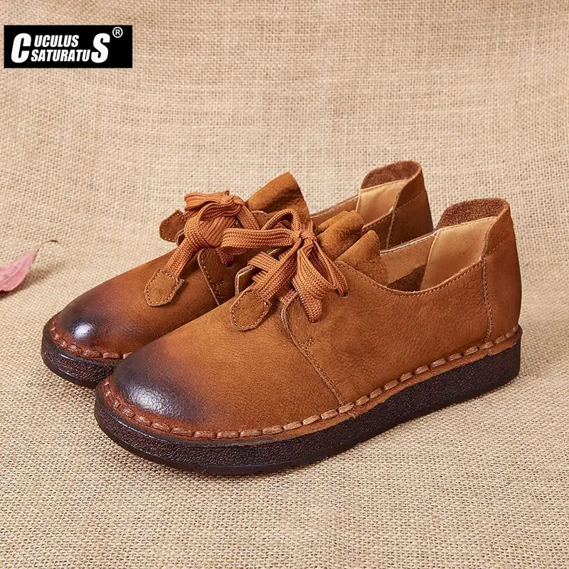 Cuculus Fashion Women Shoes Genuine Leather Loafers Women Casual Shoes Soft Comfortable Flats