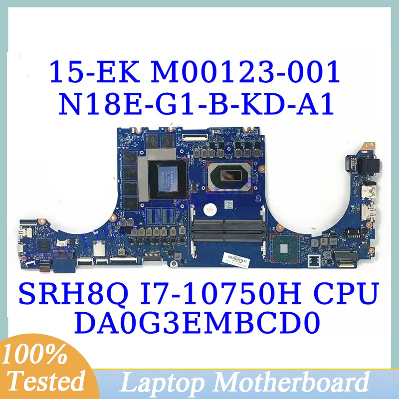 

M00123-001 M00123-501 M00123-601 For HP 15-EK With SRH8Q I7-10750H CPU DA0G3EMBCD0 Laptop Motherboard N18E-G1-B-KD-A1 100%Tested