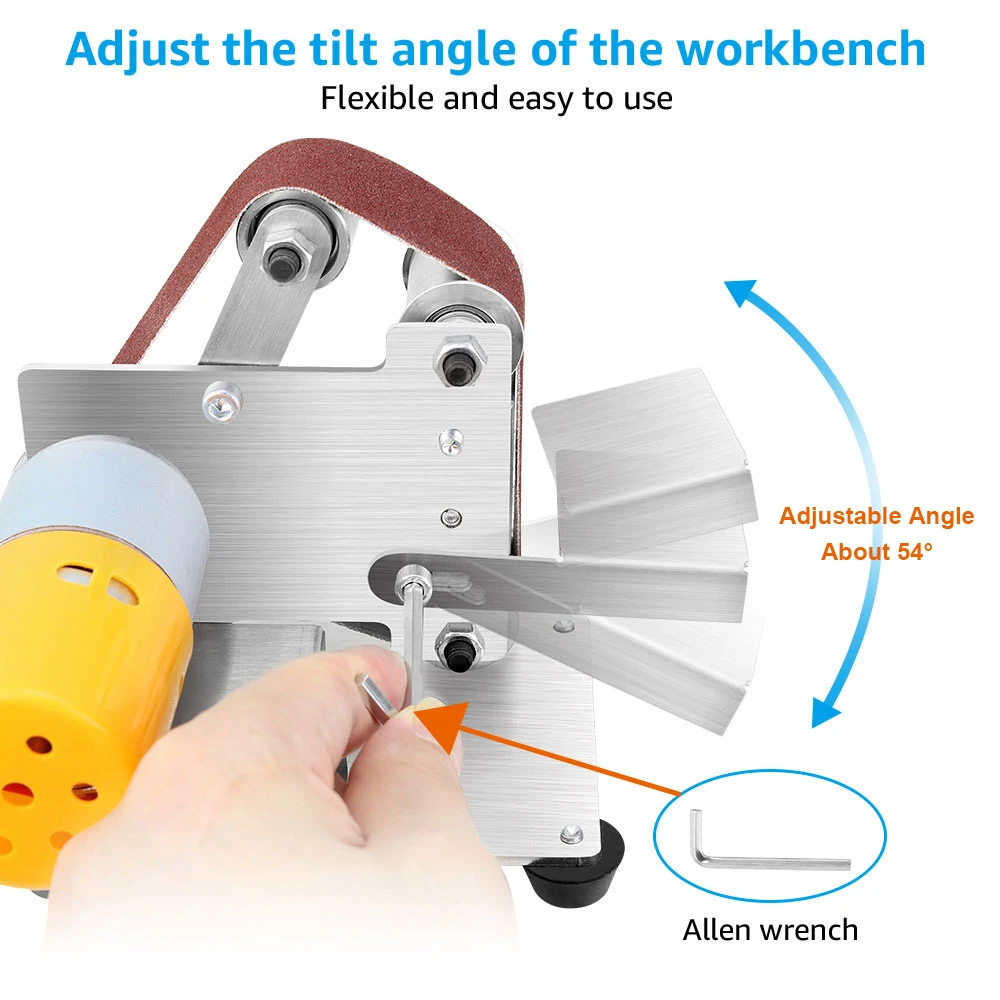 FIRECORE 30MM Belt Sander Grinder Knife Sharpener Mini Electric Belt Sander Multifunctional Home DIY Polishing Grinding Machine 2