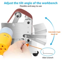 FIRECORE 30MM Belt Sander Grinder Knife Sharpener Mini Electric Belt Sander Multifunctional Home DIY Polishing Grinding Machine 2