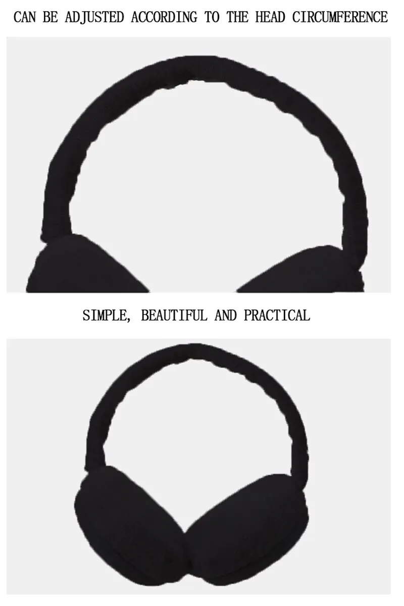 Blød plysvarmer Vintervarm til kvinder Mænd Mode ensfarvet øreklap Udendørs kuldebeskyttelse Ørebeskytter_voghion.com