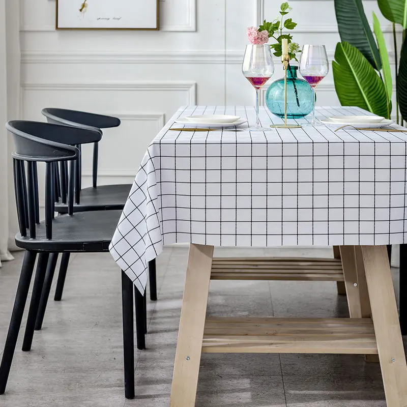 PVC tablecloth waterproof washable oilproof for desk student coffee table art