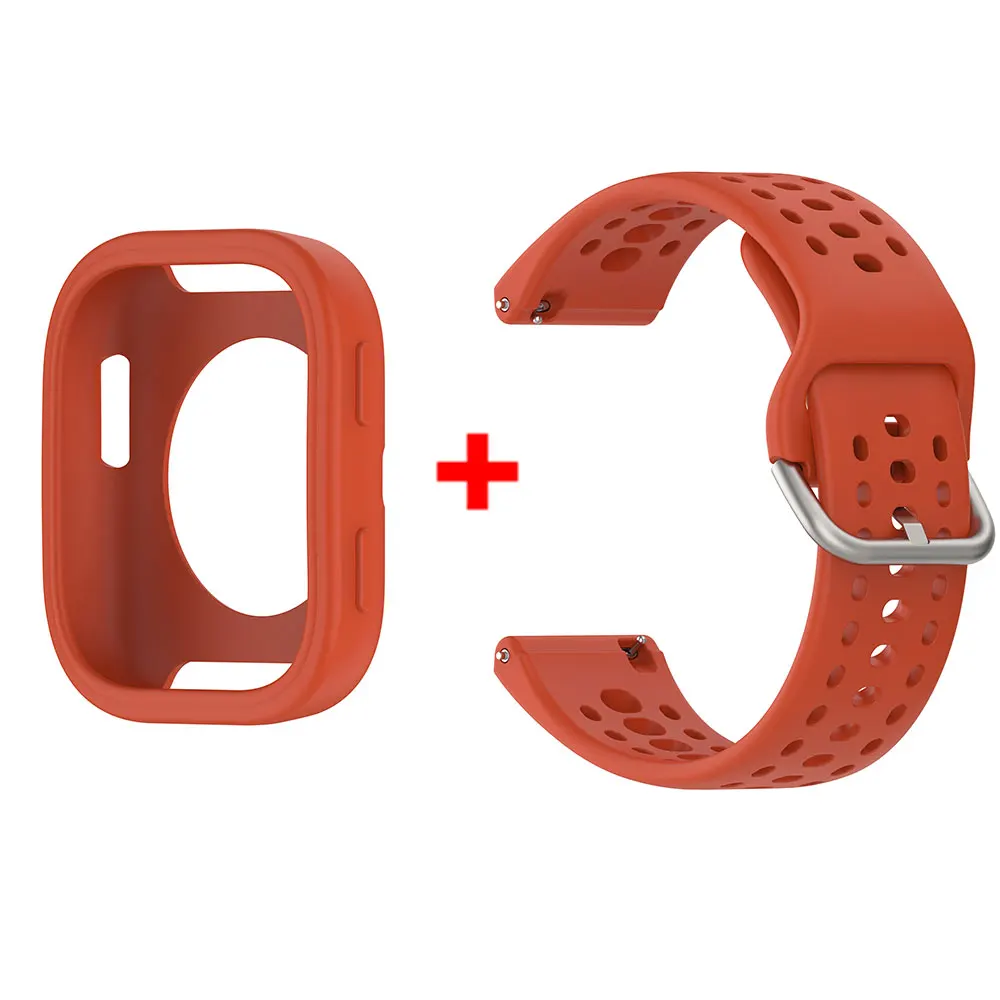 Silicone Strap with Protective Case Shell for Sport Wristbands and Bracelets