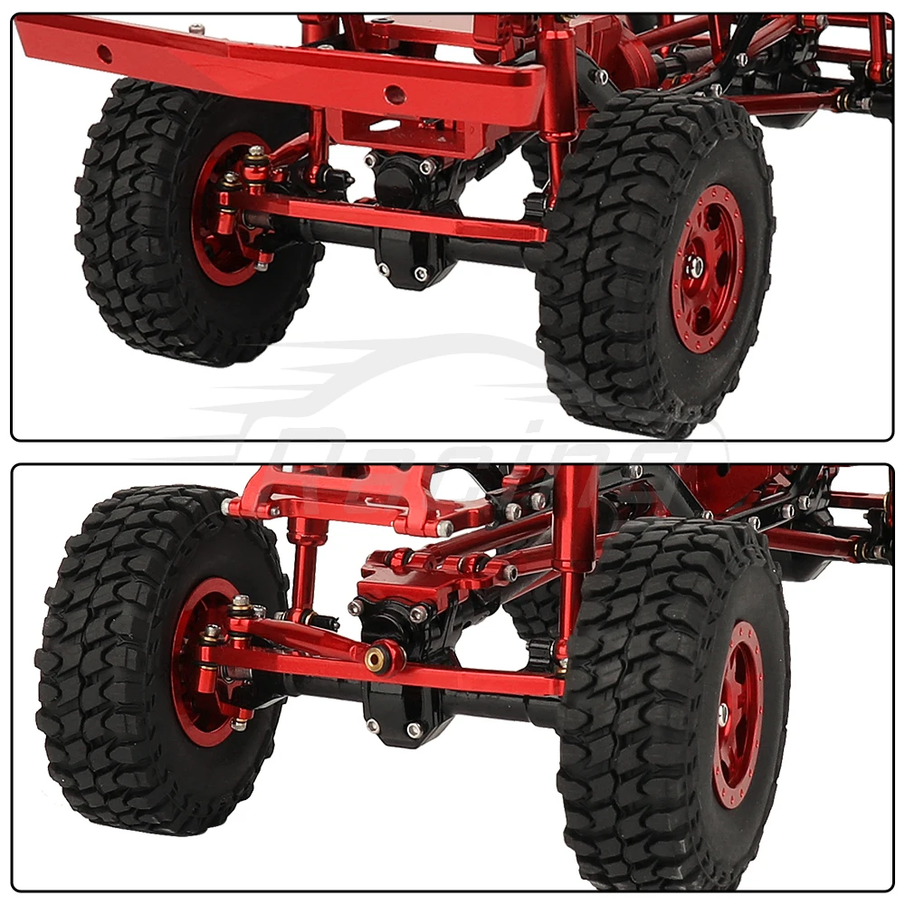 1:24 DIY 금속 업그레이드 자동차 프레임, 이중 프론트 액슬 포함, AXI1/24 SCX24 C10 AXI00001 RC 장난감 자동차 알루미늄 업그레이드 부품