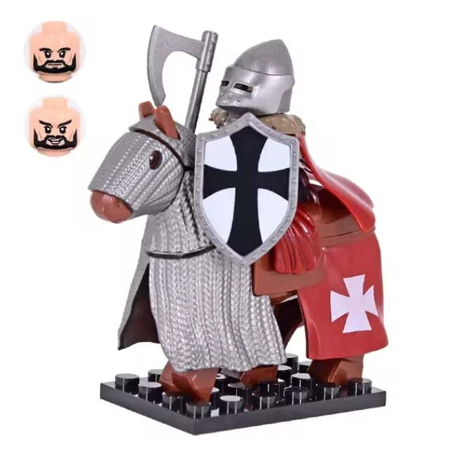 Medieval Knight and War Horse Building Block Set - Toy Gift