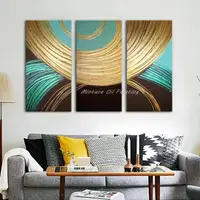 Mintura,3 Pcs/Set Handpainted Abstract linellae Oil Painting On Canvas,Wall Art Picture,Room Decor Poster,Modern Home Decoration 3