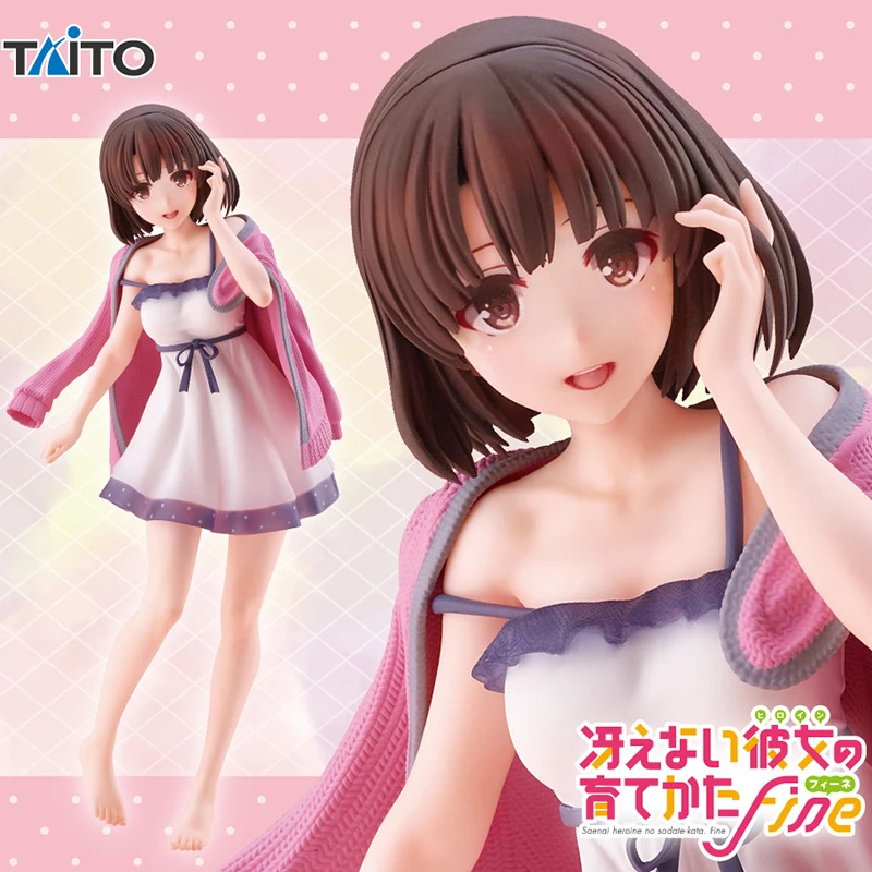 

100% оригинал: в наличии Coreful фигурки Saekano как вырастить скучной девушки, Kato Megumi Roomwear, ПВХ экшн-фигурки, модельки