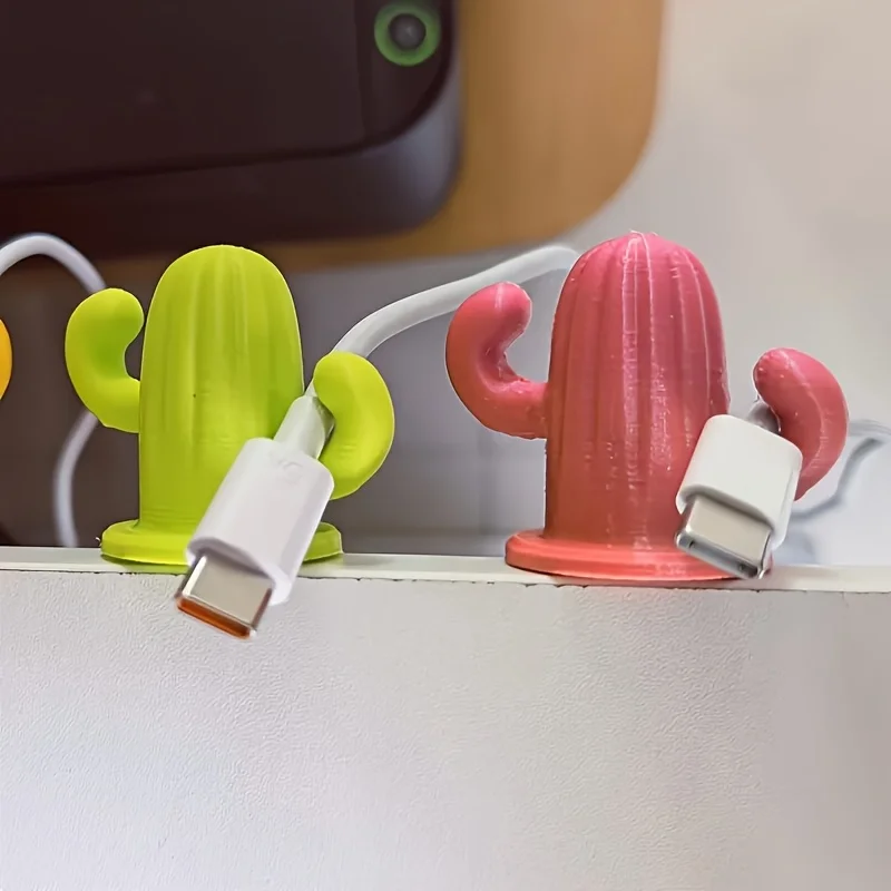 후크가 있는 다기능 데스크탑 와이어 정리함 2개, 마우스 케이블, 헤드폰 와이어, 데이터 케이블을 고정하는 데 적합