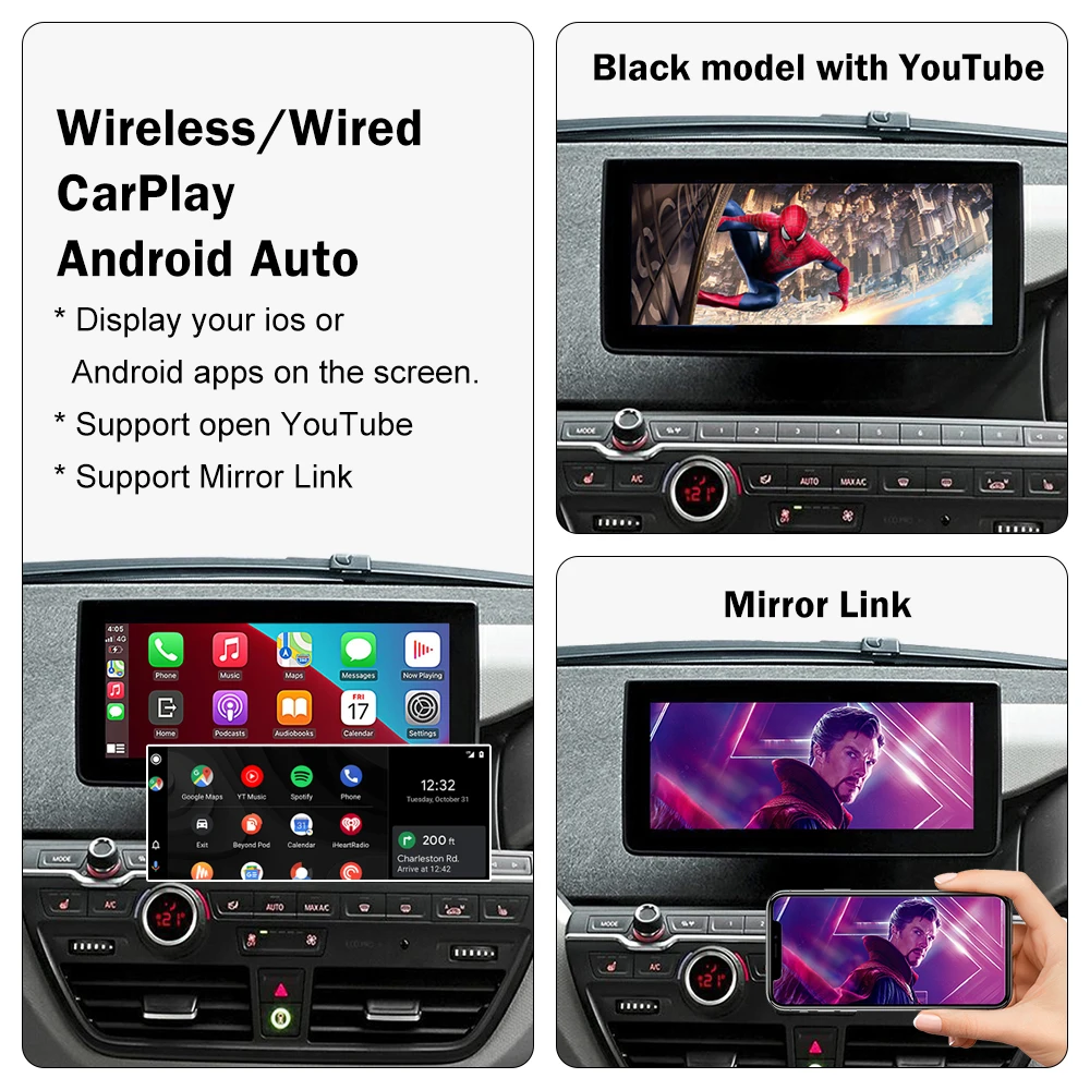 Wireless Carplay & Android Auto BMW i3 – DMP Car Design