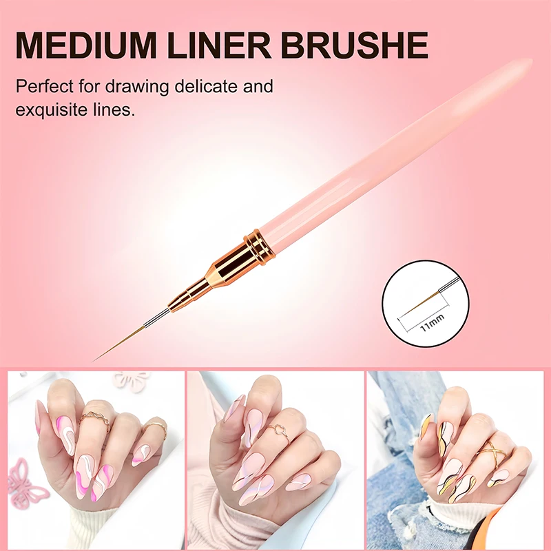 Nail Brush Set Professional Nail Supplies For Acrylic UV Gel Drawing Dotting Manicure Nail Art Design Tools Makeup Accessories 2