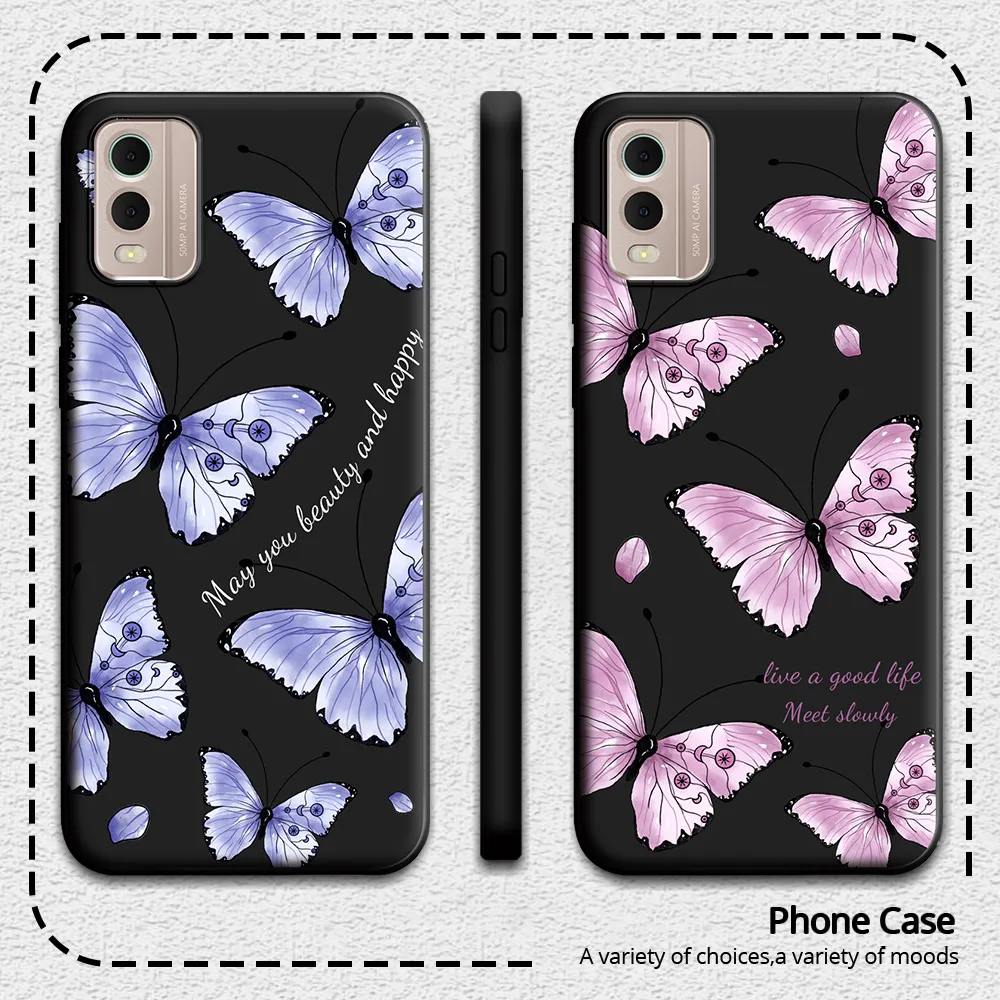 Elegantly Floral Butterfly Soft Silicone Phone Case - New Design Protective Cover