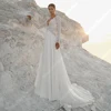 White Deep-V Wedding Dresses For Women 2024 Popular A-Line Bridal Gowns Plus Size Women Princess Vestidos De Novias Customized 4